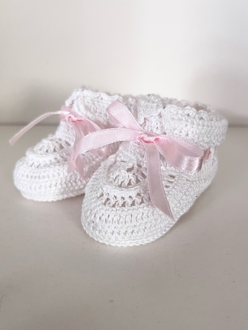 Vintage Crochet baby booties.